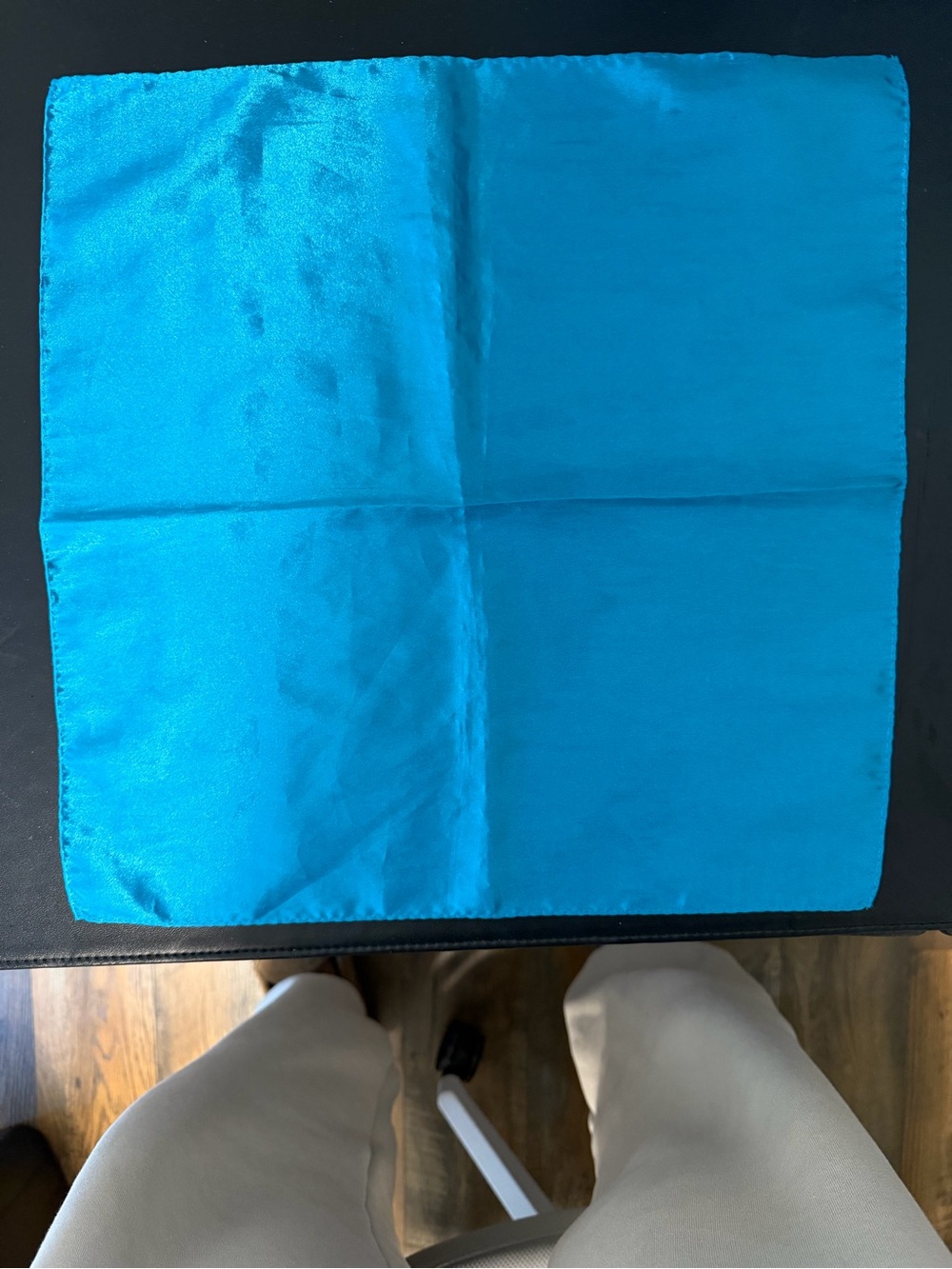 Teal 14in by 14in pocket square
